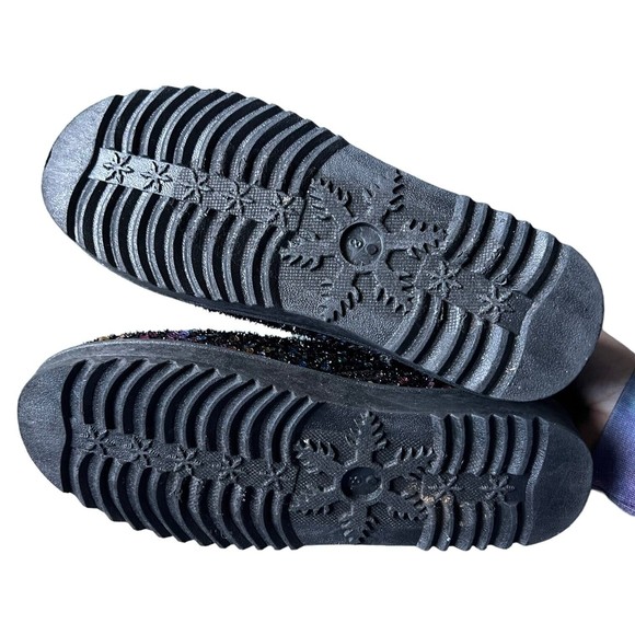 Forever Link Dazzle Me Sequin Booties Size 8 Black Multicolor Snow Boots - Picture 4 of 11